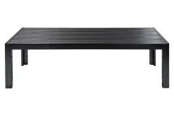 Moderne Gartenbank DESIGNO 180cm anthrazit schwarz Aluminium wetterfest Outdoor Sitzbank