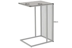 Moderner Beistelltisch ARCHITECTURE 65cm graphit Metall Laptoptisch