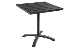 Moderner Bistrotisch DESIGNO 70cm schwarz Aluminium wetterfest Outdoor Gartentisch