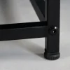 Moderner Couchtisch DURA STEEL 100cm schwarz Metall mit Ablagefach