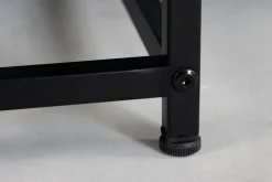 Moderner Couchtisch DURA STEEL 100cm schwarz Metall mit Ablagefach
