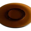 Moderner Drehteller 60cm bernstein Glas 360° drehbare Servierplatte