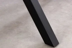 Moderner Esstisch GALAXIE 160cm anthrazit Keramik schwarz Metall Sterngestell