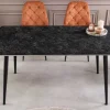 Moderner Esstisch MILANO 140cm anthrazit Keramik schwarze Metallbeine