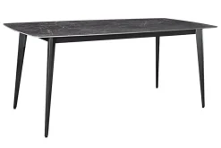 Moderner Esstisch MILANO 180cm anthrazit Keramik schwarze Metallbeine
