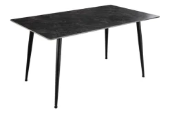 Moderner Esstisch MILANO 120cm anthrazit Keramik schwarze Metallbeine