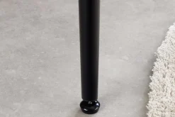Moderner Esstisch MILANO 120cm weiß Keramik schwarze Metallbeine