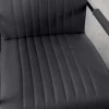 Moderner Freischwinger Stuhl BIG ASTON Echtleder schwarz Taschenfederkern Metall
