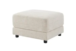 Moderner Hocker LOFT 75cm champagner beige Chenille Nosagfederung Taschenfederkern