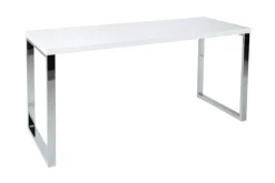 Moderner Schreibtisch WHITE DESK 160cm weiß Hochglanz Bürotisch