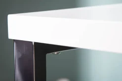 Moderner Schreibtisch WHITE DESK 120cm weiß Hochglanz Bürotisch