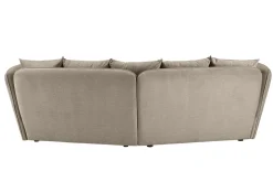 Modernes Big Sofa ROYAL 295cm greige Veloursstoff Federkern XXL-Couch