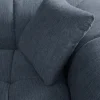 Modernes Ecksofa CITY 240cm blau Strukturstoff 3-Sitzer Couch inkl. Kissen