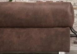 Modernes Ecksofa KENT 220cm braun Federkern Wohnlandschaft inkl. Hocker und Kissen