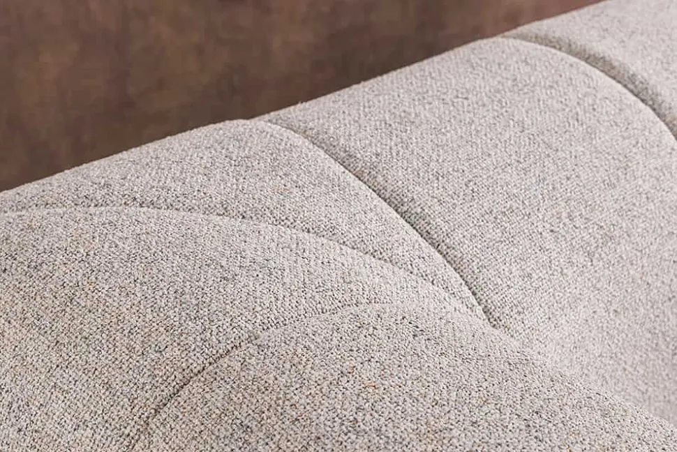 Modernes Ecksofa ZERO GRAVITY 240cm graphit beige Strukturstoff 3-Sitzer Couch