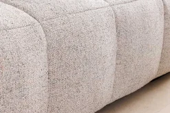 Modernes Ecksofa ZERO GRAVITY 240cm graphit beige Strukturstoff 3-Sitzer Couch