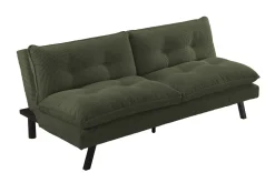 Modernes Schlafsofa COCOONING 190cm grün Cord 3-Sitzer Couch