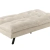 Modernes Schlafsofa COCOONING 190cm beige Cord 3-Sitzer Couch
