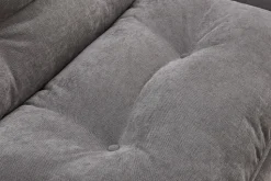 Modernes Schlafsofa COCOONING 190cm grau Chenillestoff 3-Sitzer Couch