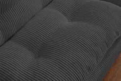Modernes Schlafsofa COCOONING 190cm grau Cord 3-Sitzer Couch