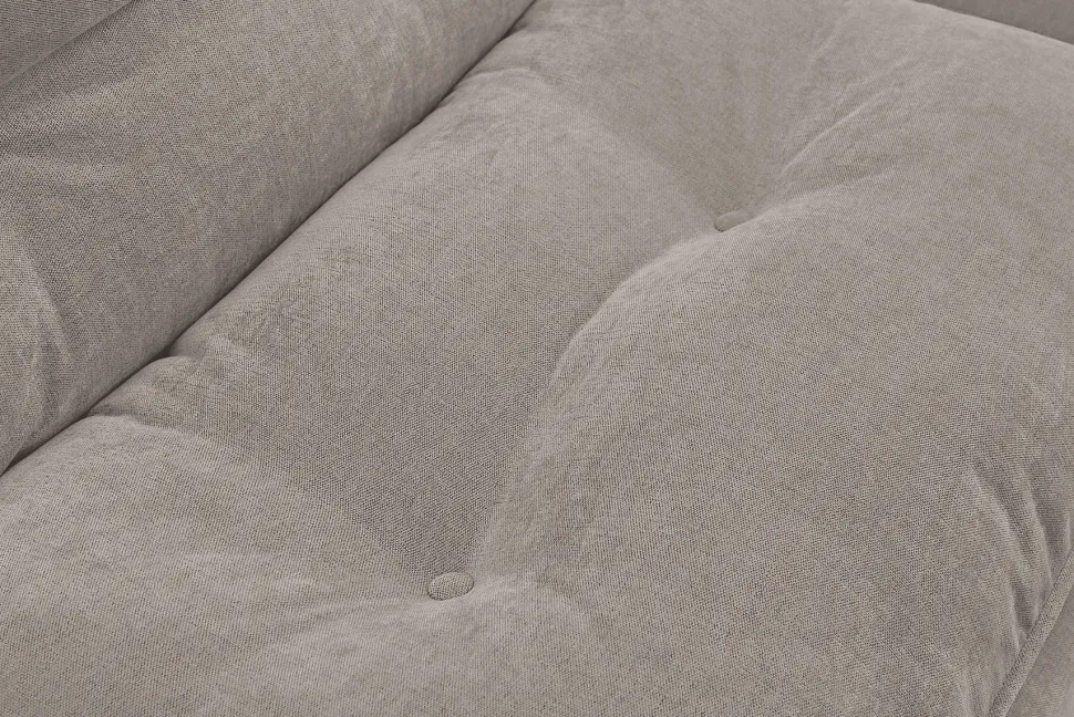 Modernes Schlafsofa COCOONING 190cm beige Chenillestoff 3-Sitzer Couch