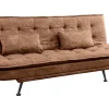 Modernes Schlafsofa JAZZ 190cm antik braun Microfaser 3-Sitzer Couch