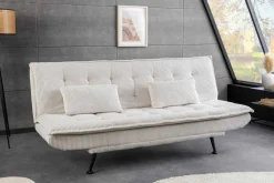Modernes Schlafsofa JAZZ 190cm beige Cord 3-Sitzer Couch