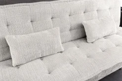Modernes Schlafsofa JAZZ 190cm champagner beige Chenille 3-Sitzer Couch
