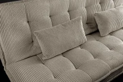 Modernes Schlafsofa JAZZ 190cm greige Cord 3-Sitzer Couch