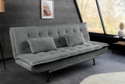 Modernes Schlafsofa JAZZ 190cm grau Cord 3-Sitzer Couch