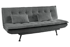 Modernes Schlafsofa JAZZ 190cm grau Cord 3-Sitzer Couch