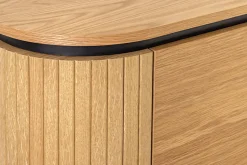 Modernes Sideboard ATELIER 160cm natur Eiche schwarz Metall vier Fächer