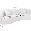 Modernes Sofa ATELIER 230cm grau Bouclé 3-Sitzer Couch inkl. Kissen