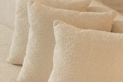 Modernes Sofa ATELIER L 330cm beige Bouclé XXL-Couch Nosagfederung inkl. Kissen