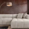 Modernes Sofa ZERO GRAVITY 240cm beige Cord 3-Sitzer Couch
