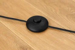 Moderne Stehlampe Beistelltisch SERVANT 175cm schwarz Metall rund