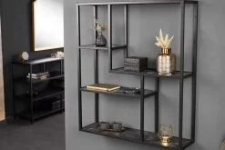 Modernes Wandregal SLIM LINE 90cm graphit Metall hängend