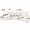 Modernes XXL Ecksofa DECADENCIA 320cm beige Samt Bigsofa inkl. Kissen