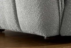 Modernes XXL Sofa CLOUD 260cm grau Bouclé Bigsofa Federkern inkl. Kissen