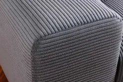 Modernes XXL Sofa ELEGANCIA 285cm anthrazit Cord inklusive Kissen Bigsofa