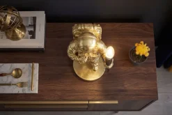 Moderne Tischlampe ASTRONAUT 40cm gold Skulptur handmade