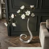 Moderne Vase WAVE XL 106cm silber Aluminium poliert Dekoration