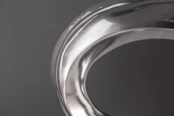 Moderne Vase WAVE XL 106cm silber Aluminium poliert Dekoration