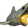 Moderne Wandlampe SHARK 40cm gold Hai-Skulptur handmade