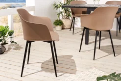 Nachhaltiger Design Stuhl UPCYCLING ME braun 70% Kaffeefaser Indoor Outdoor