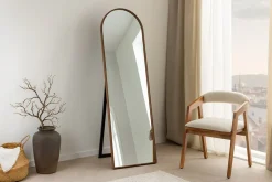 Nordischer Standspiegel PORTRAIT 165cm braun in Walnussholz-Design