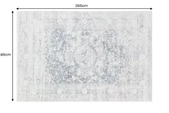 Orientalischer XXL Teppich OLD MARRAKESCH 350x240cm grau blau Flachgewebe