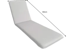 Outdoor Auflage COMFORT LINE 60x192cm anthrazit Polsterkissen für Sonnenliege