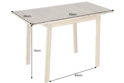 Outdoor Balkontisch BALI 110cm natur hell Akazienholz ausklappbar wetterfest