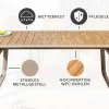 Outdoor Esstisch ORGANIC 200cm natur Kunststoff greige Aluminium Gartentisch wetterfest